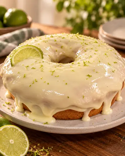 Bolo de limão com glacê cremoso